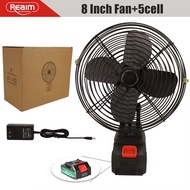 REAIM Lithium electric fan 8 Inch Cooling Fan Cordless Fans Portable Rechargeable Fan  Compatible Fo