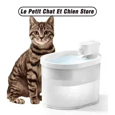 Uahpet Wireless Battery Operated Automatic Cat Pet Water bowl 67oz 2L Ultra Quiet Cat Water Dispense