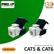PROXP Keystone Jack Modular RJ45 Jack/ With black shield