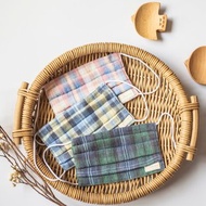 |非醫療級| 鬆餅格有機棉四重紗手作立體口罩(小童~大人)