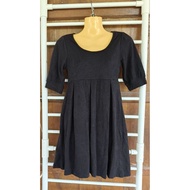 R 37/Black Dress Second-Hand Silk Fabric No Flaws Fade Drop