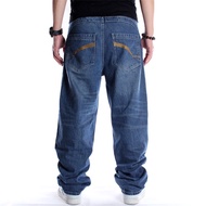 Jeans Men Men's hip-hop Jeans Men's trendy Loose Embroidered trousers Plus Size hip-hop Skateboard p