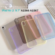 For Apple iPad Air 2 Case 2014 Ultra Thin Transparent Case Air2 9.7'' A1566 A1567 Soft Candy Colored