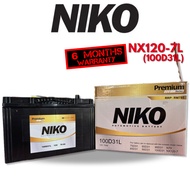 【SABAH】NIKO Gold Premium NX120-7L NX120-7R 100D31L Car Bateri Kereta Made in India
