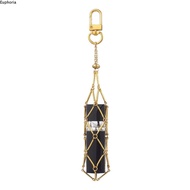 EUPHORIA Lipstick Bag Keychain, Silver Color Interchangeable Lip Balm Bag,  Stainless Steel Metal  P
