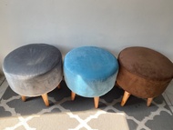 STOOL SOFA BULAT MINIMALIS/ KURSI STOOL KANVAS TERBARU