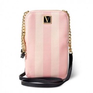 現貨 維多利亞的秘密 Victoria’s Secret 經典粉紅條紋手機包 斜背包 Victoria 鏈條包
