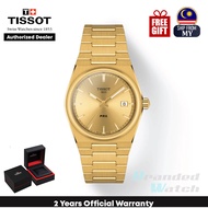 [Official Warranty] Tissot T137.210.33.021.00 Women's PRX 35mm Gold Dial Stainless Steel Strap Watch T1372103302100