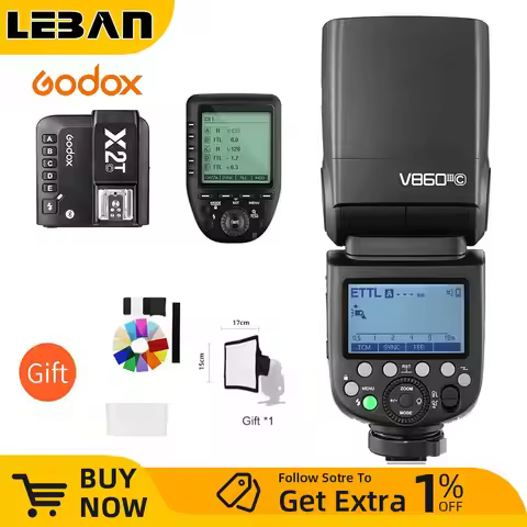 Godox V860III V860 III Speedlite Camera Flash E-TTL HSS Flash Light for Canon Sony Nikon Fuji Olympu