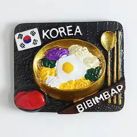 South Korea Fridge Stickers Busan Travelling Souvenirs Bibimbap Seoul Fridge Magnets Birthday Gifts 