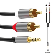 NNBILI 3.5 mm To RCA Cable 3.5mm TRS 3 Pole Adapter Cable For Mobile Phone TV Amplifier Jack Auxilia
