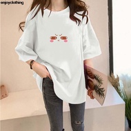 XS-8XL tshirt woman Plus Size,Fashion Korean Tshirt Women Short sleeve Roung neck Cartoon Oversized 