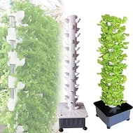 45Holes Hydroponic Grow Tower, Vertical Hydroponics Indoor Self-watering Growing System, Soilless Cultivation Grow Tower, Aeroponics Growing Kit with Hydrating Pump-1PC