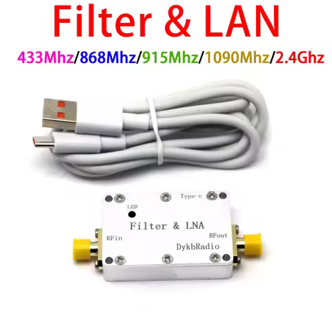 RF Band Pass Filter & Low Noise Amplifier 433Mhz 868Mhz 915mhz 1090MHz 2.4GHz LORA Helium Miner SDR 