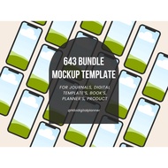 Mockup Template Digital Product, Bundle 643 Canva Mockup Templates Editable For Journal, laptop, tab