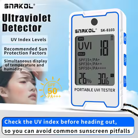 SNAKOL Digital Light Meter Luxometer SK8103 0~199,900 Lux Meter Photographic Illuminance Meter FC Li