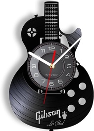 Acoustic Guitar 12" LED Vinyl LP Wall Art Wall Clock 7 Colors Musical Instrument Bedroom Home Interi