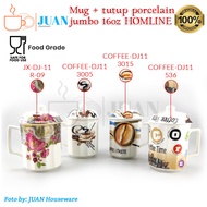 Home Line Ceramic Mug Coffee Motif 470ml 16oz Jumbo Height 12cm Diameter 9cm