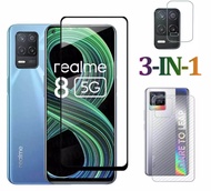 ฟิล์มRealme 8 4G/5G/Realme C21/Realme C25/C11 2021 กันรอย ได้แป็นชุด3in1 ฟิล์ม เลนส์กล้อง ฟิล์มกระจก เต็มจอ ฟิล์มหลัง ฟิล์มกันกระแทก ขอบดำ