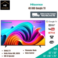 HISENSE 43 / 50 / 55 / 65 / 75 INCH 4K UHD K SERIES GOOGLE TV SMART TV VOICE CONTROL