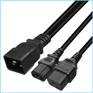 RUN C20 to C13+C19 Y Splitter Power Cord 250V IEC 320 Single IEC 320 C20 Male