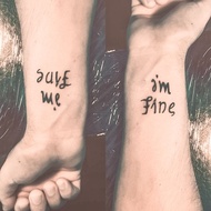 Basic Tattoo Lasts 5-7 Days Temporary Tattoo Iam fine BTS Minimalist Tattoo Sticker - SANTUL5