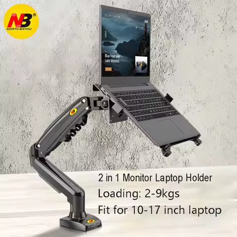 2 in 1 NB NEW F80 + FP-2 for 17-30" Monitor + 10"-17" laptop desktop Holder notebook computer mount 