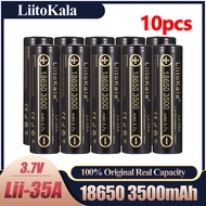 LiitoKala Rechargeable Battery 18650 3500mAh 3.7V Li-ion 10A Discharger Original 100% Legit Flat Lit