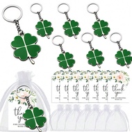 21/3pcs/Set Four-Leaf Clover Keychain Gift Set, Wedding Wishes, Party Gifts, Graduation, Birthday Gi