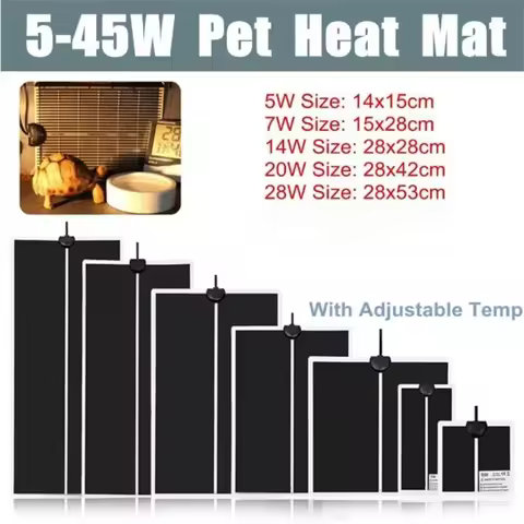 5~28W Seedling Heat Mat Anti-cold 220V~240V Pet Winter Heating Mat with Temperature Controller Plant