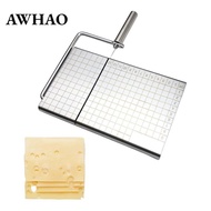 AWHAO Cheese Board Kitchen Tools Stainless Steel Board with 5 Replacement Wires Butter Cutter Cheese