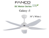 FANCO Galaxy-5 DC Motor 38"/48"/56" Ceiling Fan with 3 Tone 24W LED Light Kit and Remote Control