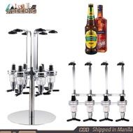 4/6 Bottle Wall Mounted Liquor Dispenser Professional Revolving Bar Butler