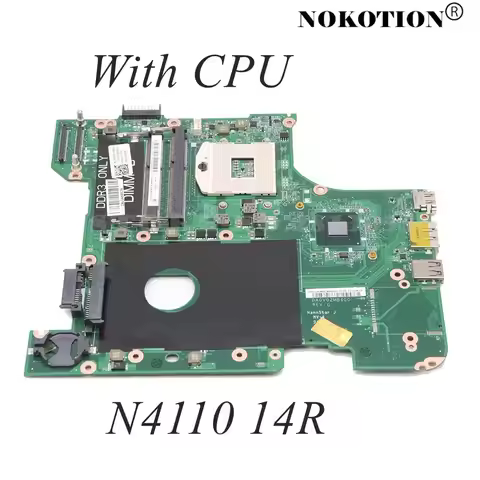 NOKOTION For Dell Inspiron 14R N4110 Laptop Motherboard DA0V02MB6G0 CN-0FH09V 0FH09V HM67 HD GMA DDR