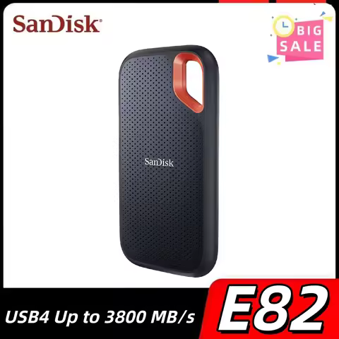 Original SanDisk E82 Extreme PRO 2TB 4TB Portable SSD Read Up to 3800 MB/s USB4 Gen3x2 Water and Dus