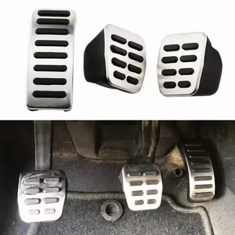 Stainless Steel Pedal for Car Clutch Gas Brake Pads for Skoda Fabia Volkswagen VW Ibiza 6K 6L 6J Pol