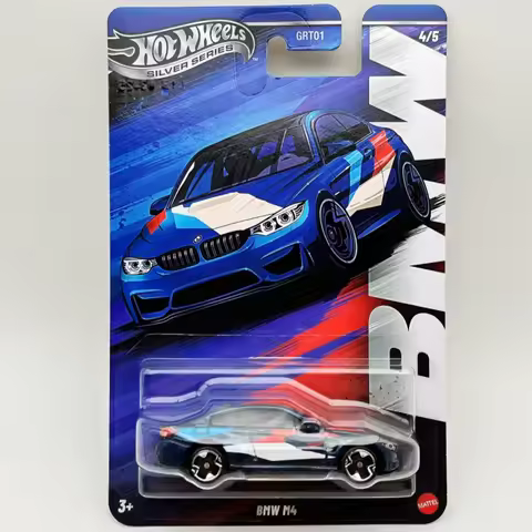 Hot Wheels Silver Series BMW Diecast Alloy Car Set M1 M2 M3 M5 GRT01 N 1 64 Scale Collectible Vehicl