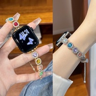 Gemstone watch strap for Apple Watch Series 10 987654321, SE2, Ultra iWatch Strap size 41mm 45mm 49m