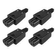 4X Black IEC320 C15 Female Outlet Socket Power Adapter Connector AC 250V 10A