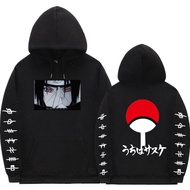 Japanese Anime Naruto Hoodies Uchiha Itachi Printed Harajuku Pullover Sweatshirt Hip Hop Streetwear Akatsuki Men's hoodie hooded