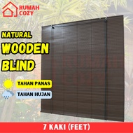 (7 feet Width) Bidai Kayu Outdoor Wooden Blinds Outdoor Bidai Tingkap Wooden Blind Outdoor Blind