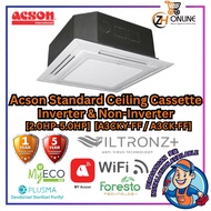 Acson 2.0HP-5.0HP Ceiling Cassette Inverter & Non-Inverter Aircond Built-In WiFi R32 Airconditioner 