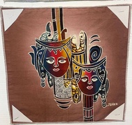 Fine Batik Paintings by Johan "Mask" 2 30x30 cm