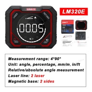 UNI-T LM320E เครื่องทดสอบมุม Inclinometer Digital Angel Meter 4*90° ด้วยการวัดมุมสัมบูรณ์
