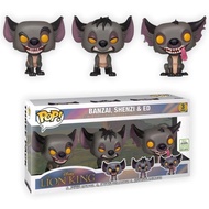 Funko Pop Banzai, Shenzi and Ed Hyenas The Lion King 3 Pieces Pack Immediate Shipment Ready Stock Sh