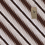 kain batik - Motif Batik Classic Parang Pancing Warna Dasar Putih (Ukuran 2 Meter Lebih)
