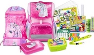 JOLLY School Bag Set - Ergonomic Flexi 46 Pieces Including Gym Bag, Shake Penal and Spring Pennal, H