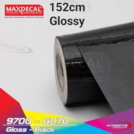 152cm Sticker Maxdecal 9700 G070 Gloss Black Glossy Black width 152cm