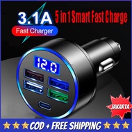 Car mobile phone Fast Charger, Car Charger Adapter 5 Port 150W Car Charger Fast Charging PD QC3.0 Ty