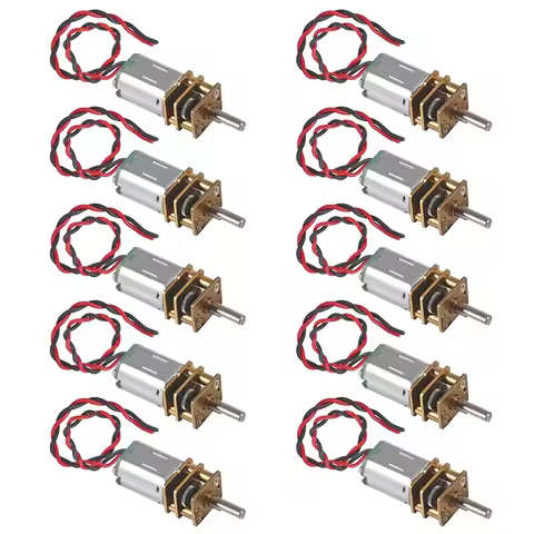 10PCS Mini N20 Gear Motor DC 3V Mini Micro N20 Gear Motors Slow Speed Full Metal Motor for DIY Car R